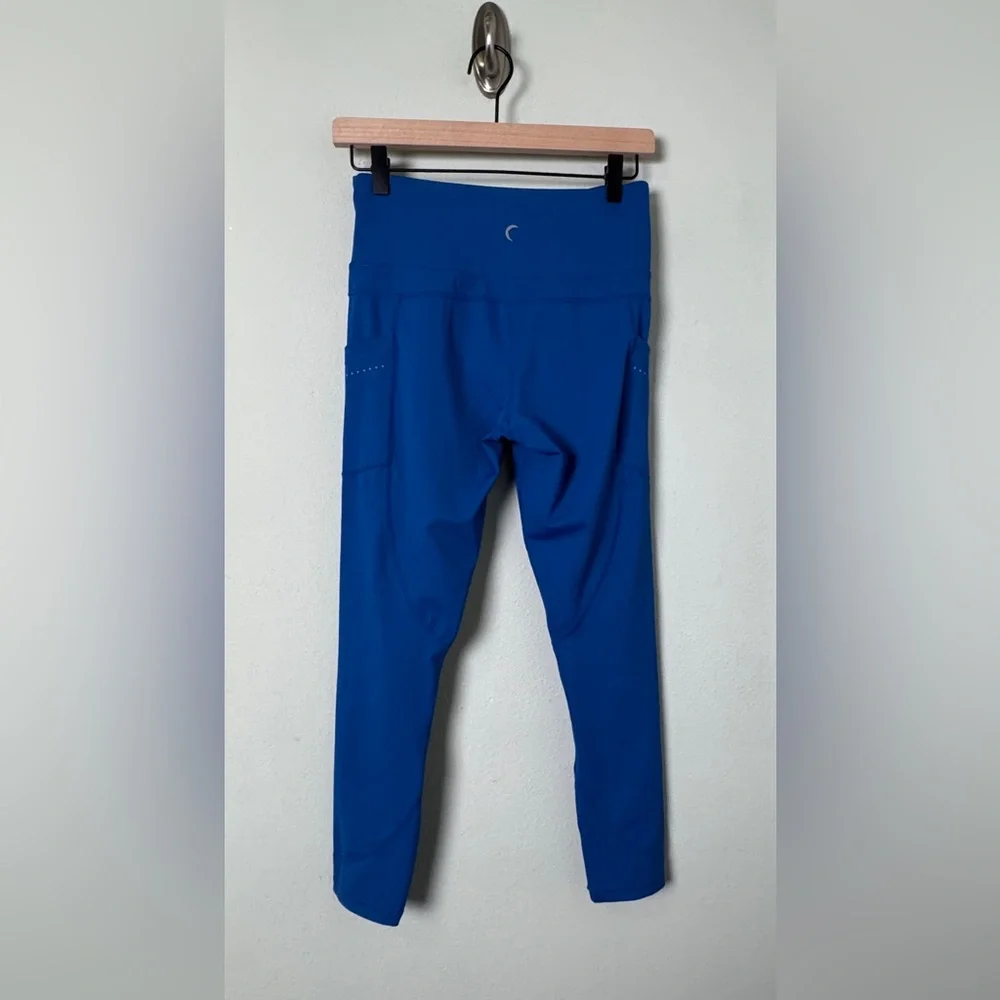 Zyia Active Reflective Pocket Light N Tight Hi Rise 7/8 Leggings‎ Size 6-8 Blue